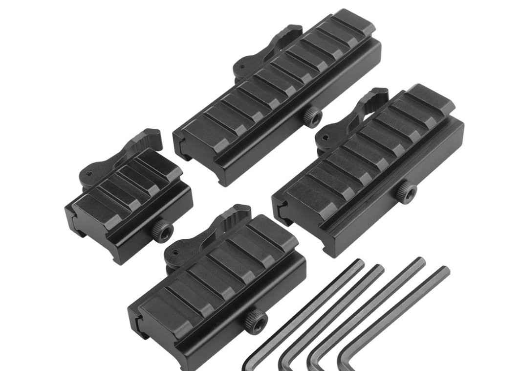 Tactical Low Profile 3/5/7/9 Slot Picatinny Riser Mount with Quick Release, for Red Dots, Scopes, and Optics - Image 3
