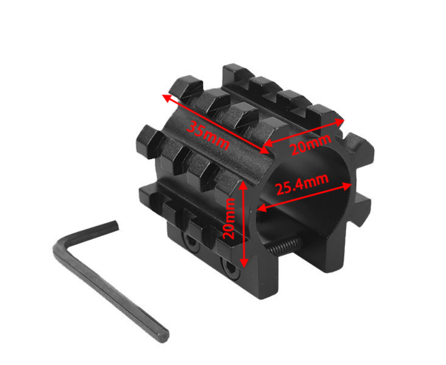 Tactical 5 Position 3-rail Picatinny Mounting 25.4mm Clamp Bracket ...