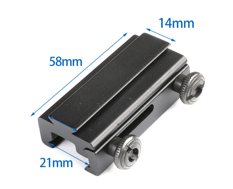 Ulightfire 11mm to 20mm Rail Adapter Weaver/Picatinny to Dovetail Rail Converter - Image 2