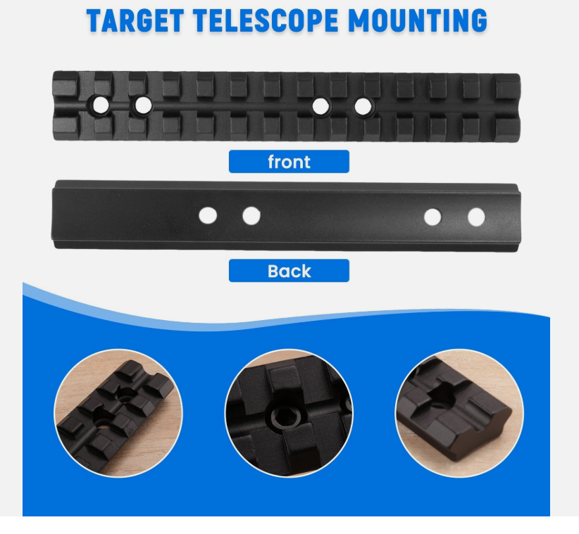 140mm Long Rail Mount 20mm Mounting Base Weaver/Picatinny Base Low Profile Rail Mount - Image 3