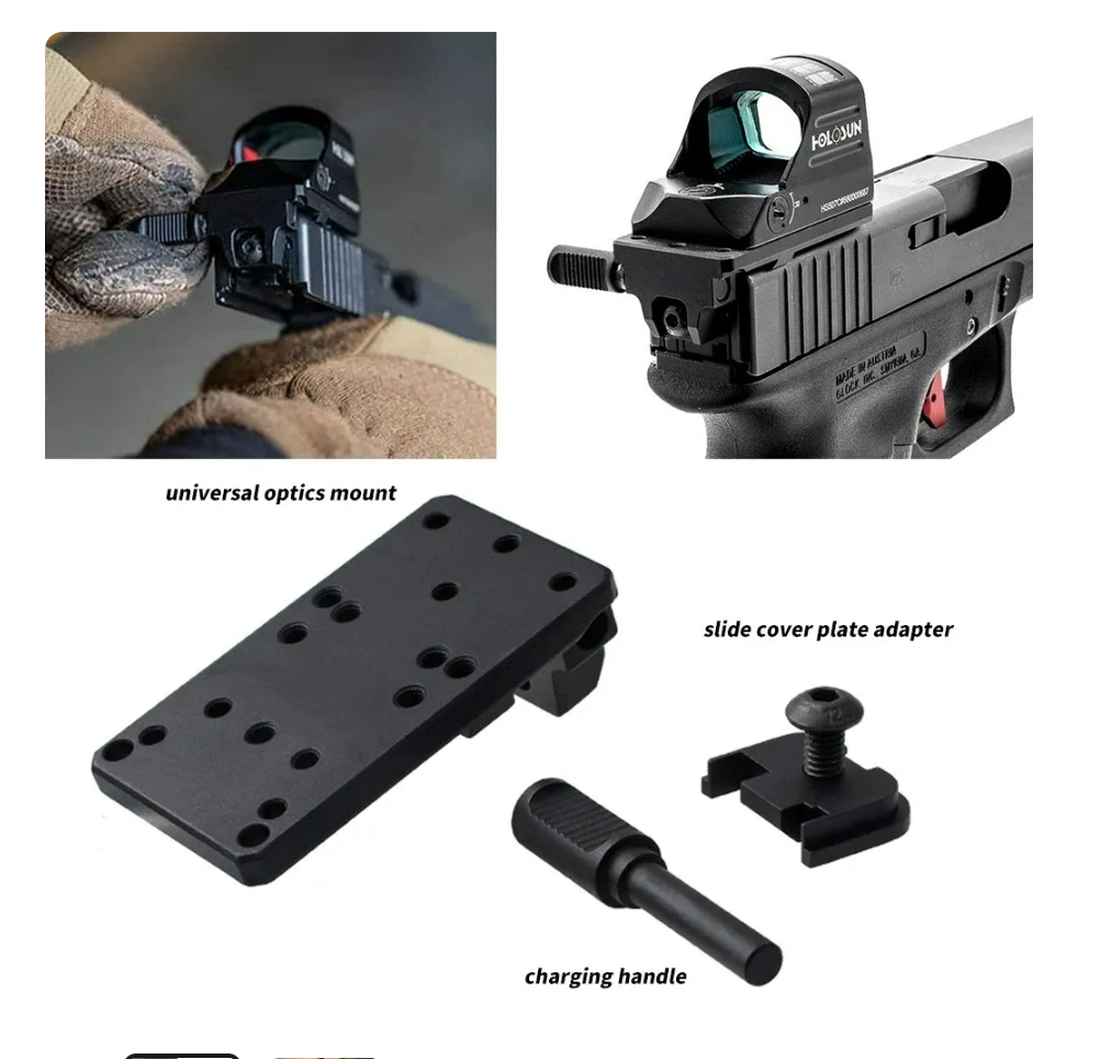 glock 17 19 22 23 Rear Sight Mount Plate Base Mount Fit Universal Red Dot Sight Pistol Accessories