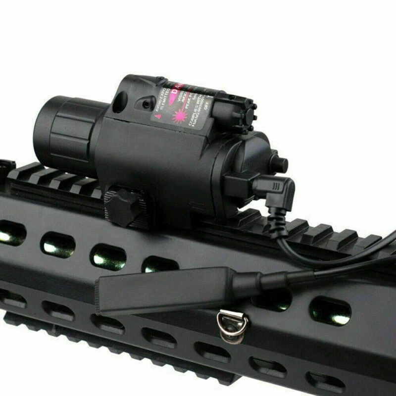 Tactical Red Laser Dot Sight + 200 Lumen Flashlight Combo with 20mm Weaver Picatinny Rail Mount for Pistol Handgun - Image 2