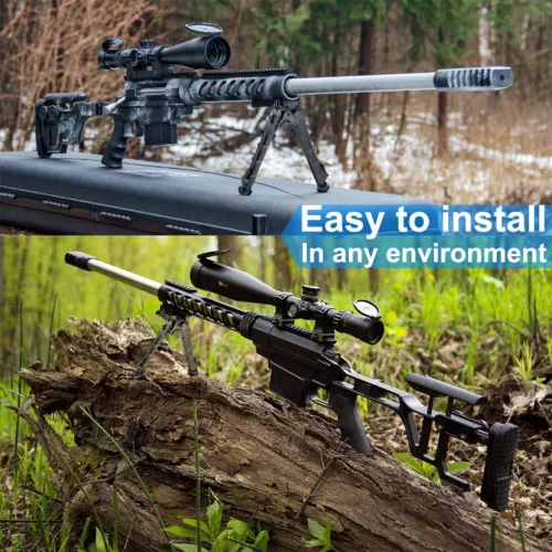 QD Bipod Black Tactical Bipod 6-8.5 inches Extension Flat Adjustable Stablet - Image 2