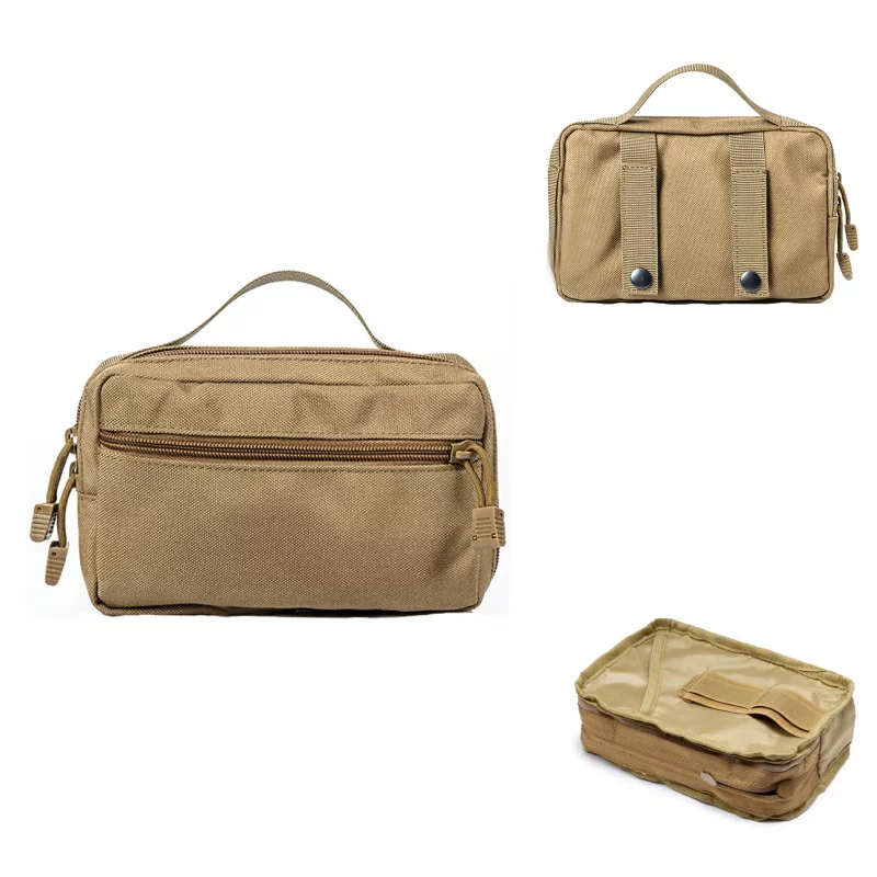 Tactical Molle Bag, Tool EDC Bags Gadget Organizer Versatile Outdoor Waist Pack Tool Pocket Military Medical EMT Bag with Carry Handle - Image 3