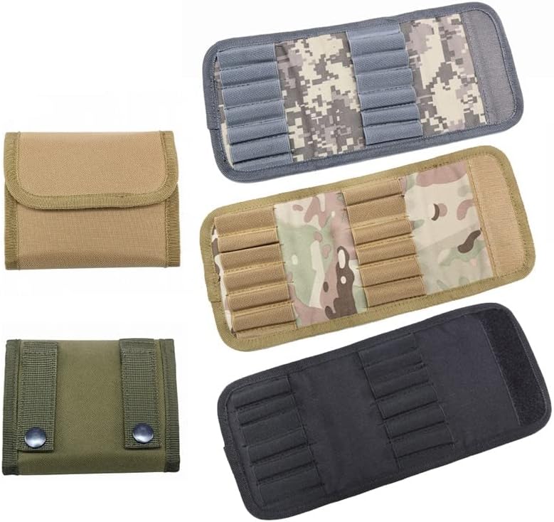 12 Round Ammo Pouch Carrier Bag Tactical Molle ShotgunBullets Shell Holder Pack