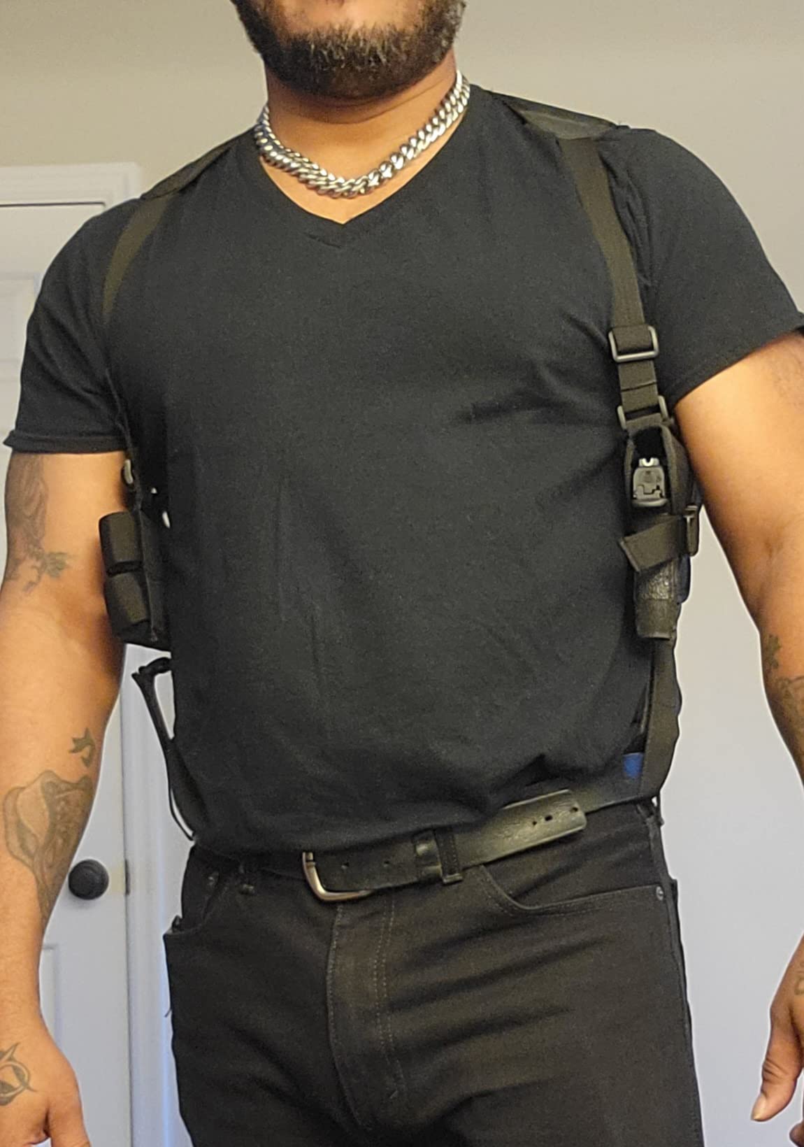 Gun Holster-Fits Compact to Large Handguns Concealed Carry Shoulder Holster with Magazine Pouch for Right and Left Hand Gun Accessories - Image 2