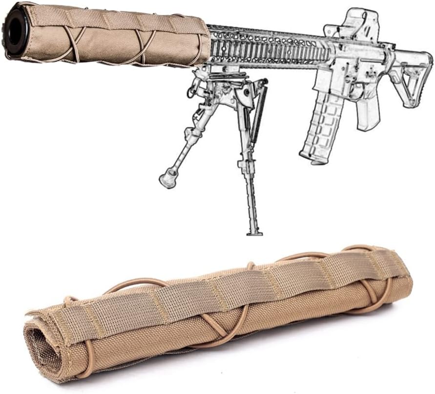 Suppressor Cover Airsoft Military Shooting Tactical Silencer Quick Release Cover- 8.66" 22cm Sleeve Length - Image 3