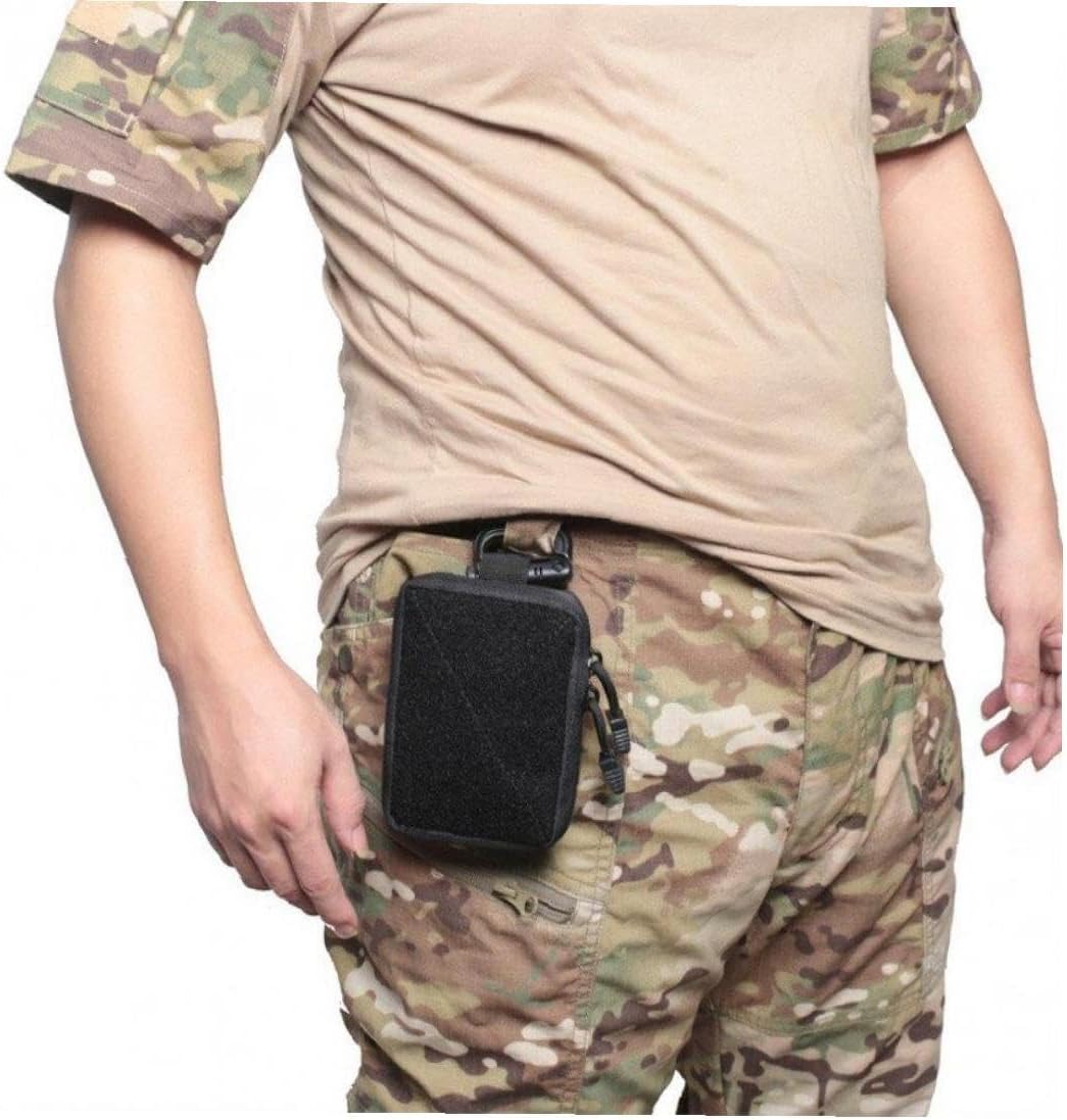 Tactical Medical Molle Pouch, Military Zippered First Aid Pouch Waterproof with carabiners for Outdoor Medical Emergency