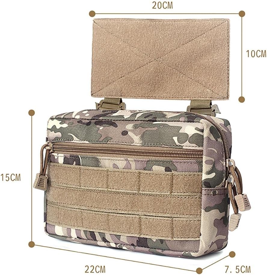 Dangler Drop Pouch, Tactical Vest Chest Rig Nylon Storage Bag Drop Pouch Compatible with AVS/JPC/CPC Bag Carrier Plate - Image 3