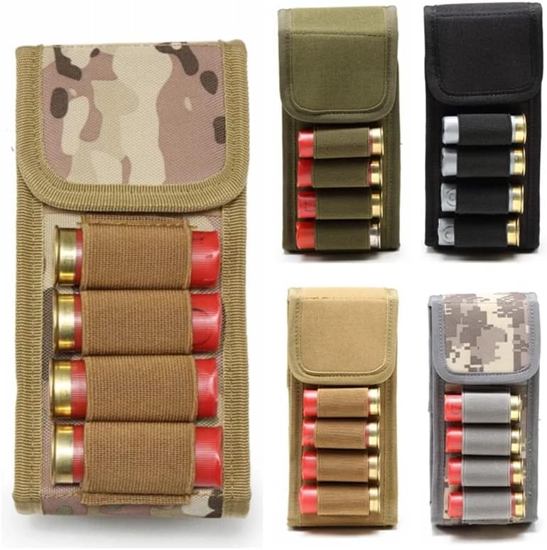 Tactical Molle 16-Hole Bullet Bags, 16 Rounds 12G Buttstock Shotgun Shell Holder Ammo Bag for Bullets Hunting - Image 2