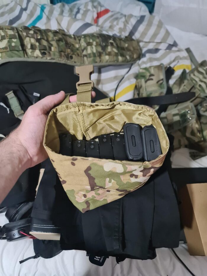 Outdoor Tactical Molle Dump Collapsible Pouch Drawstring Magazine Dump Pouch