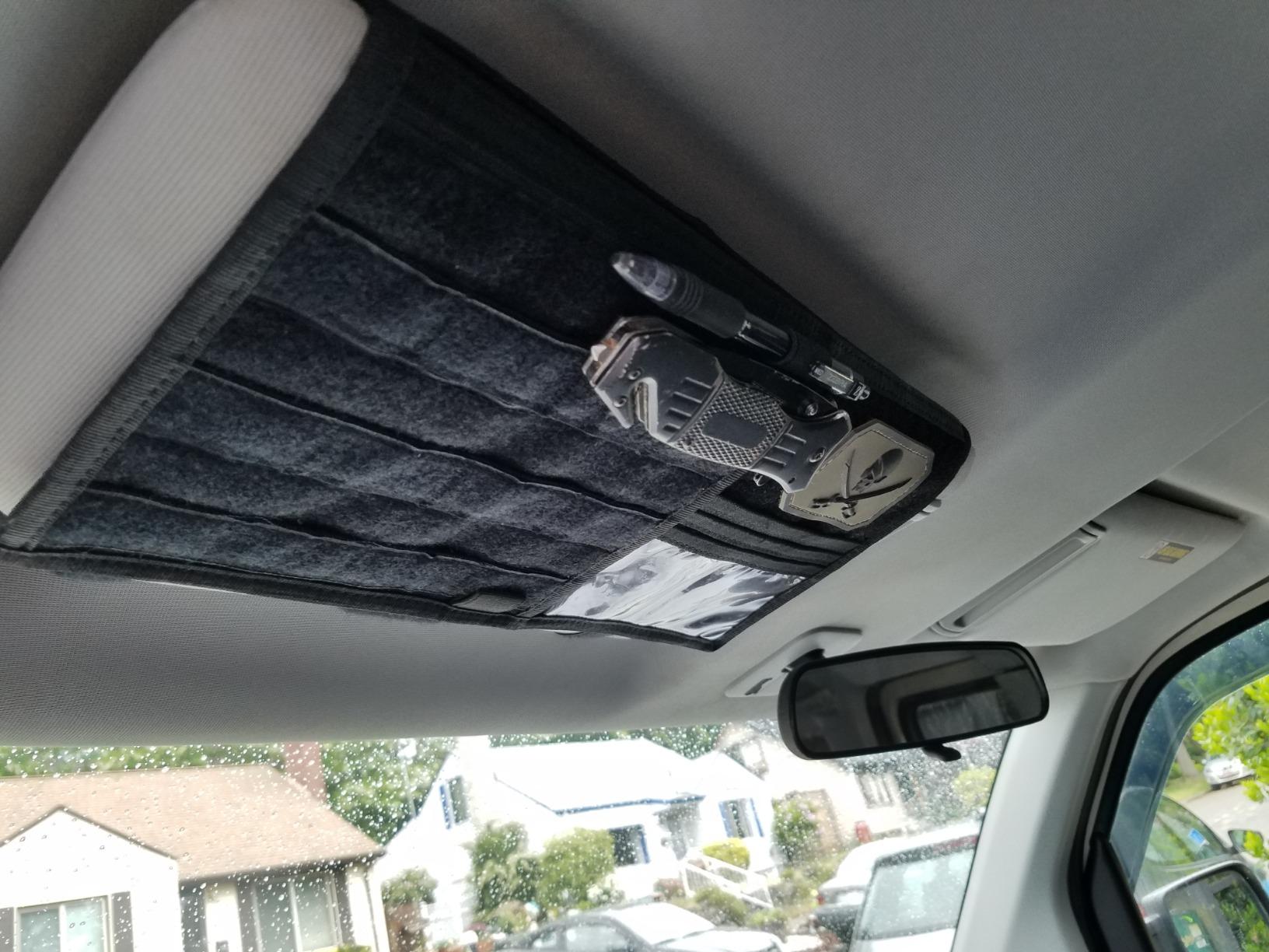 Truck Visor Panel Organizer for Pickup F150, Large Molle Visor Panel Vehicle Tactical Sun Visor Holder Car Sunshade Storage Pouch