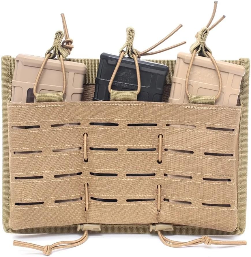 Tactical Molle 5.56/7.62MM Magazine Pouch Open Top Rifle Mag Bag Laser Cut Triple Mag Pouch for Hunting - Image 4