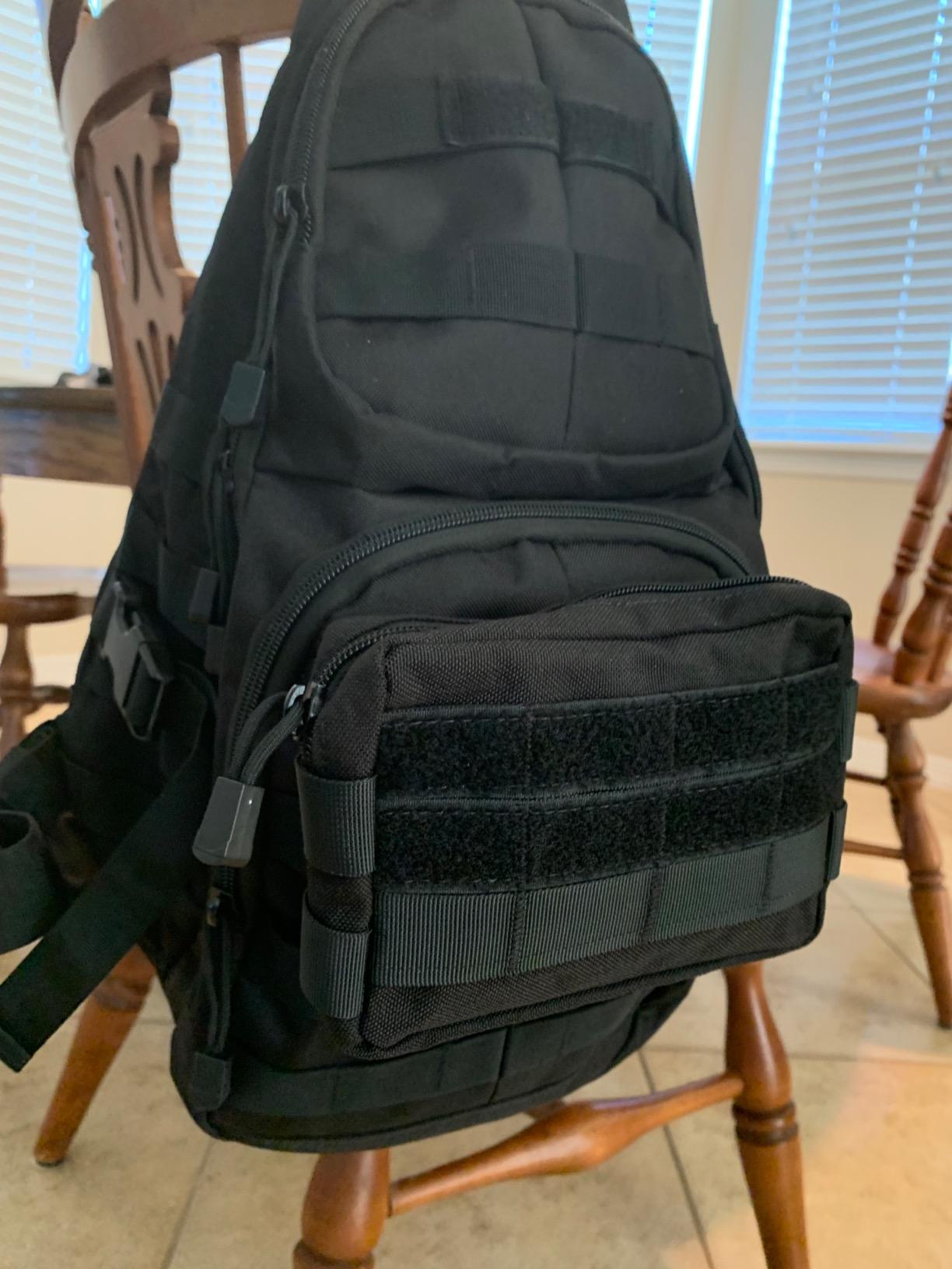 Tactical Molle Pouch Double Molle Straps 6.5" x 4.5" x 1.5" Zipper Main Compartment Plus Inner Pocket and Hook & Loop Patch Section