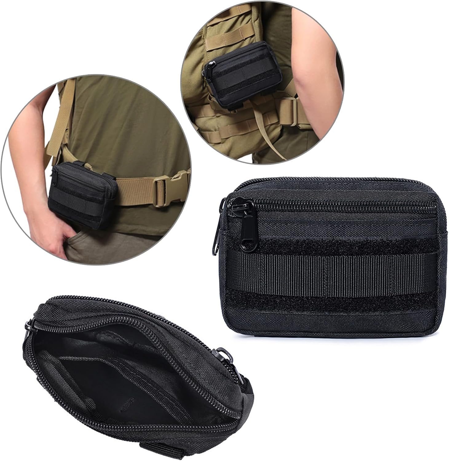 Tactical EDC Compact Molle Pouch Multi-Purpose Utility Small Waist Pack Belt Bag - Image 2