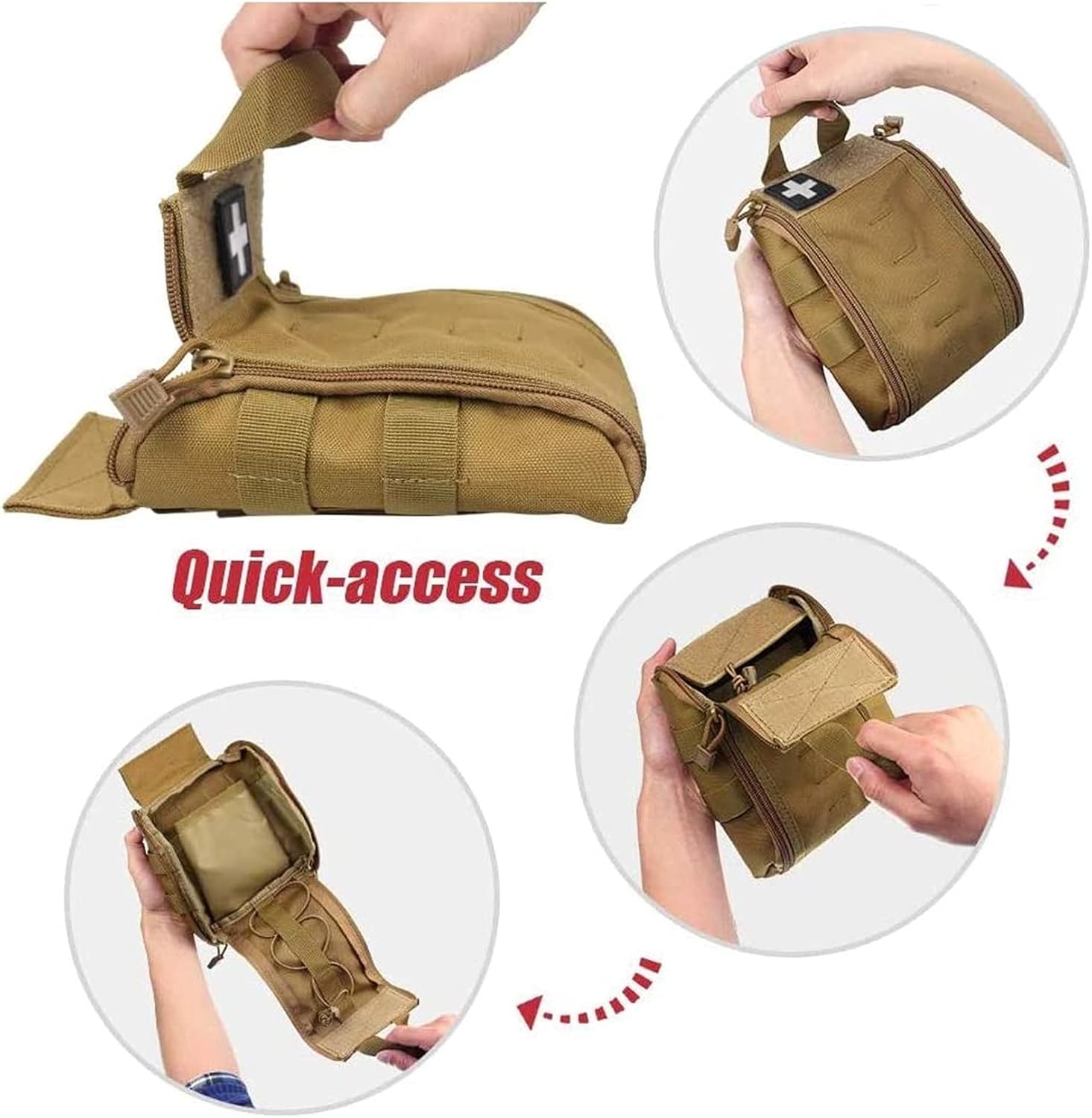 Tactical Molle EDC Medical Bag Medicine Bag for Car Home Office Travel Camping Sports Outdoor - Image 2