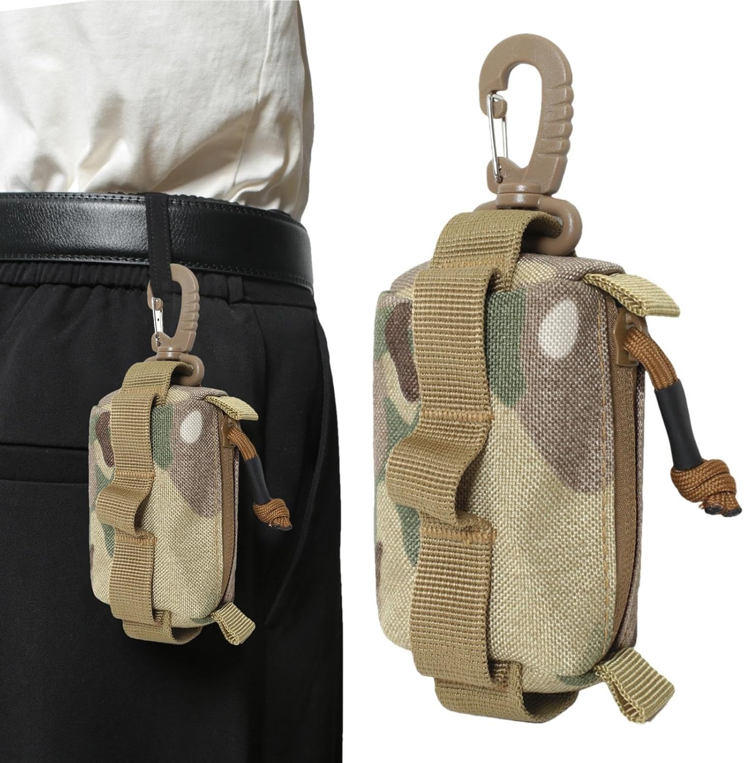 Keychain Bag Coin Zipper Bag Tactical Compact Bag For Men And Women For Outdoor Travel/Hiking/Fishing/Cycling - Image 2