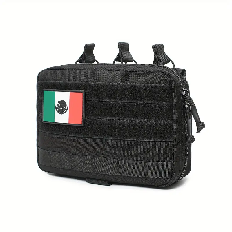 Tactical Mag Admin Pouch, Molle Utility Tool Pouch Medical EMT Organizer with Triple Stacker Magazine Holder for M4 M16 Patch Included - Image 6