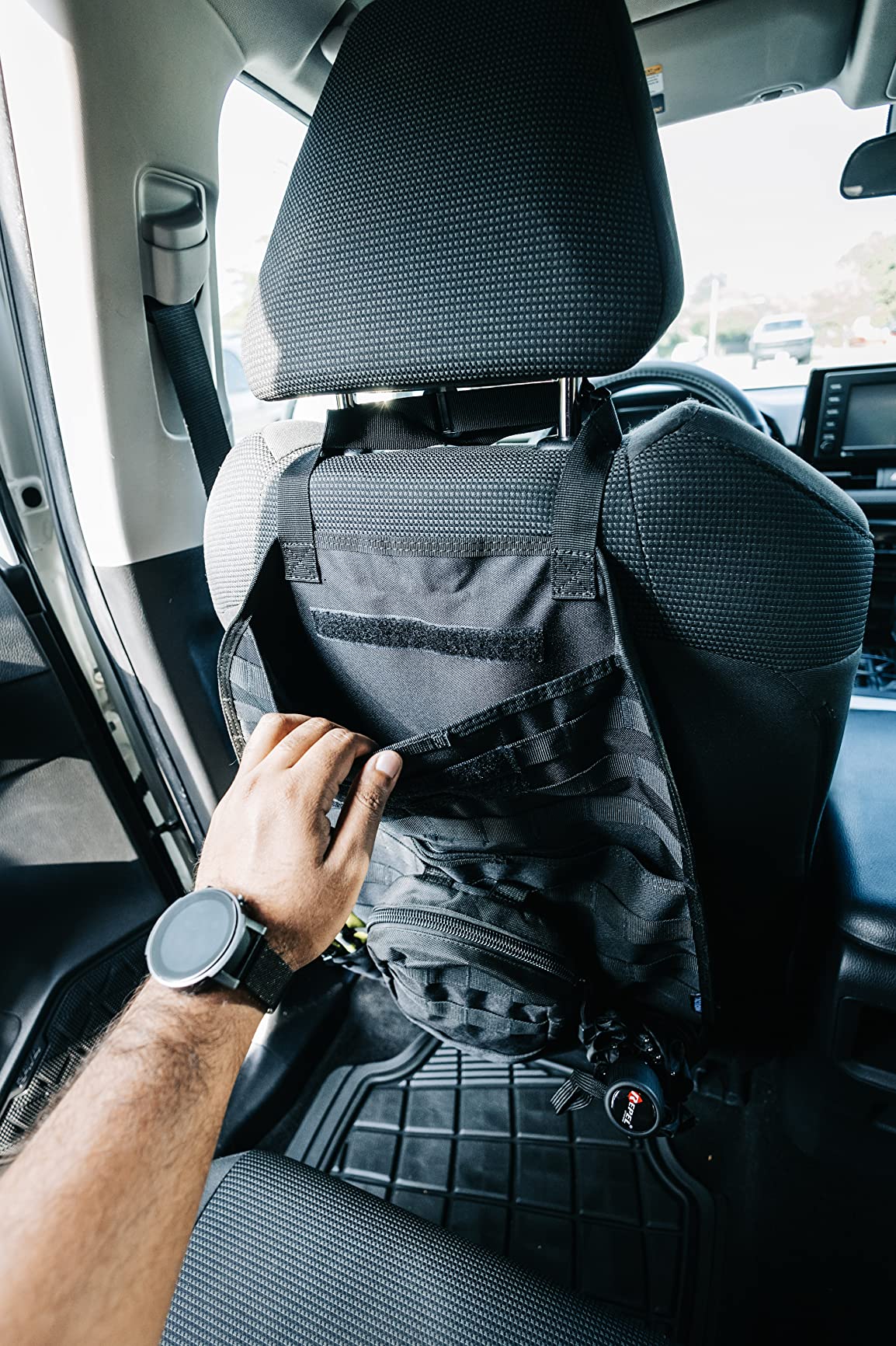 Tacticool Car Seat Back Organizer - Upgraded Tactical Molle Vehicle Panel Universal Fit Car Seat Cover Protector with - Image 3