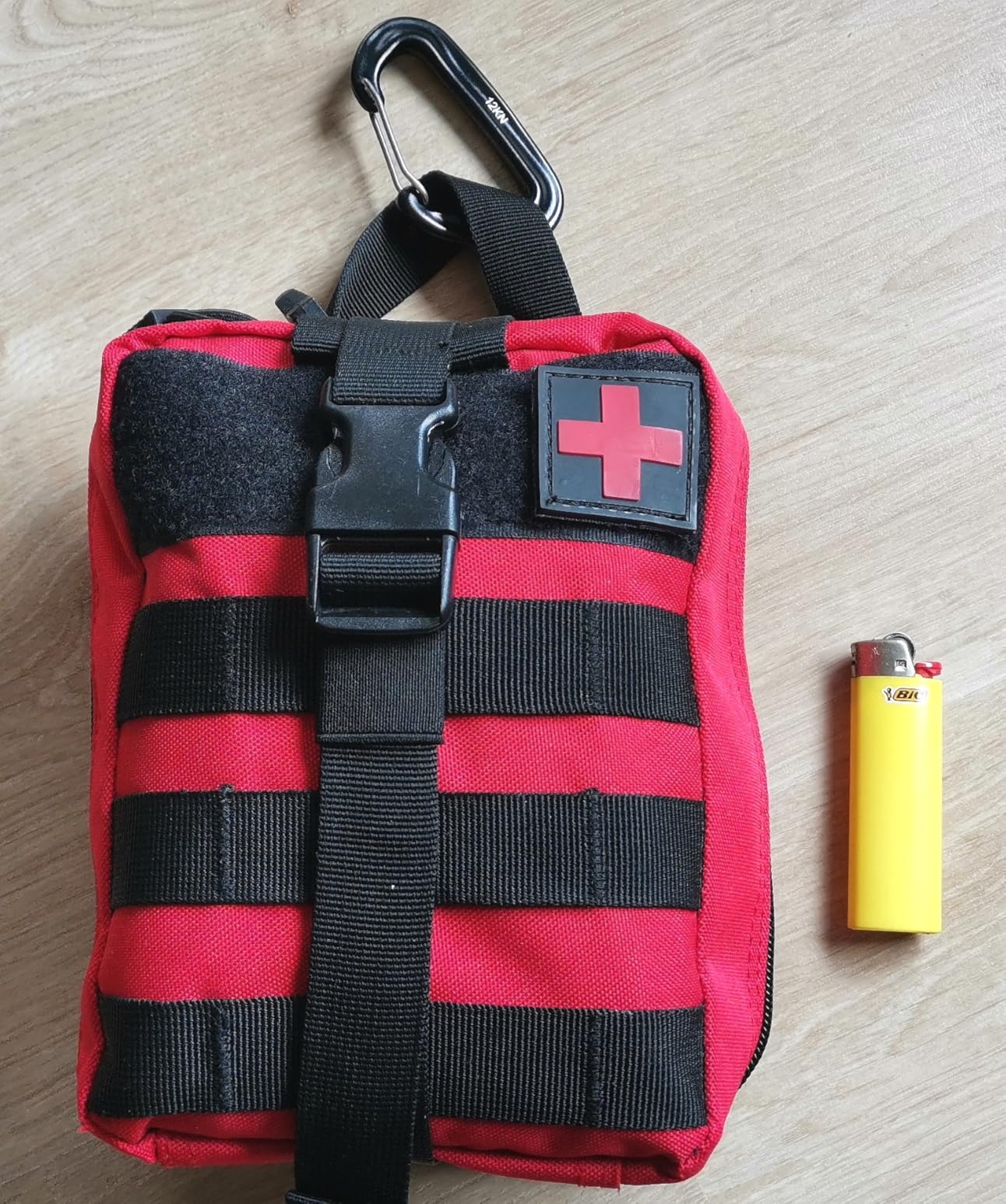 Tactical First Aid Bag, Outdoor First Aid Kit Medicine MOLLE Pouch Survival Utility Bag Emergency Responder Medic Bag Detachable Tactical MedicalBag for Hiking Camping Traveling - Image 2