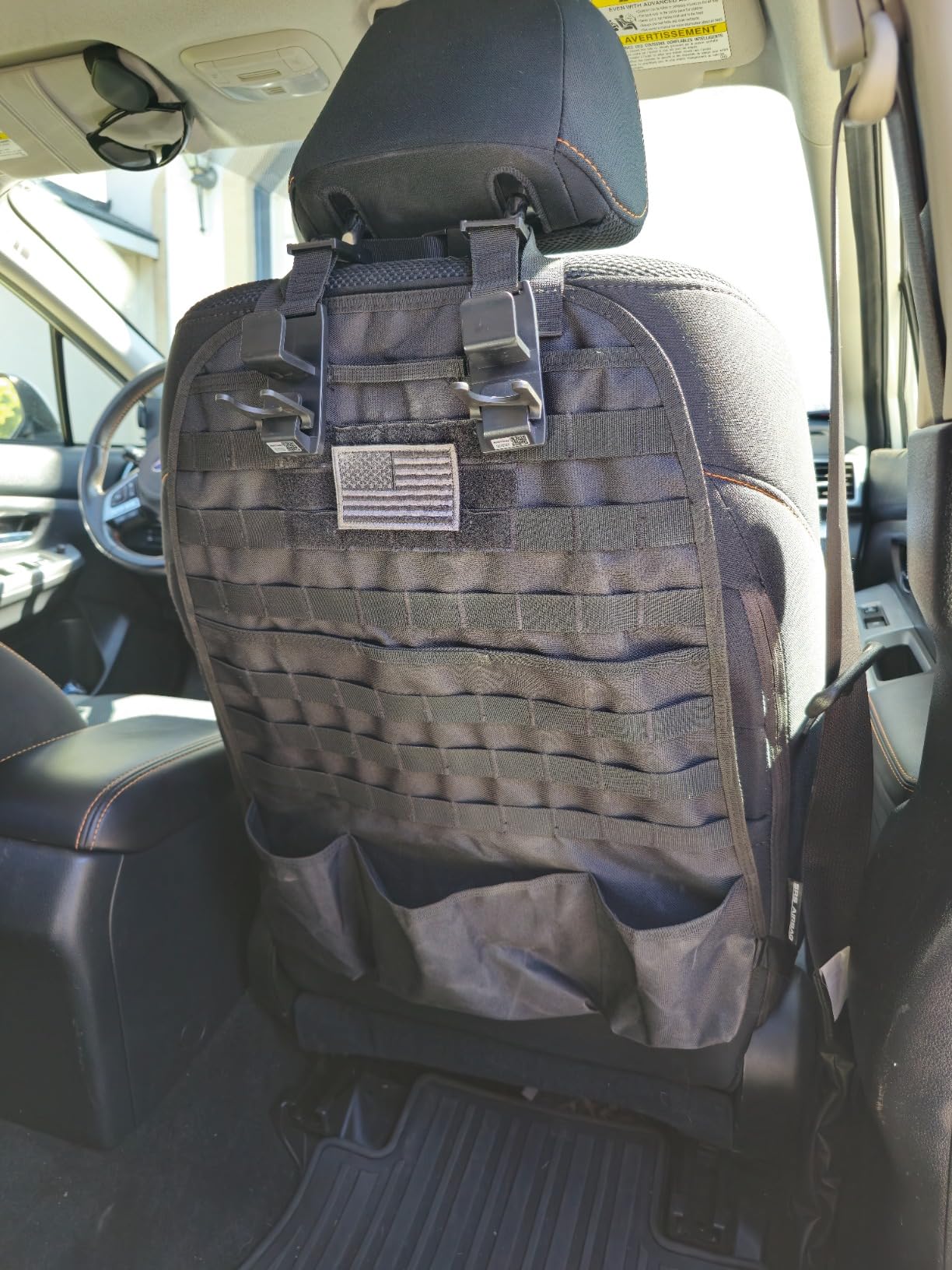 Tacticool Car Seat Back Organizer - Upgraded Tactical Molle Vehicle Panel Universal Fit Car Seat Cover Protector with