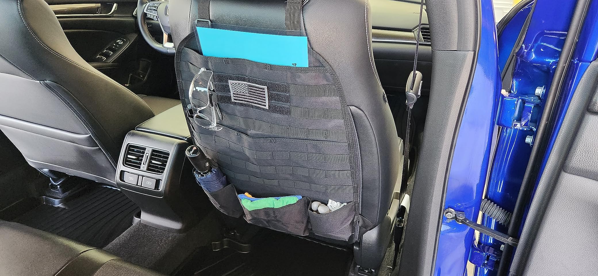Tacticool Car Seat Back Organizer - Upgraded Tactical Molle Vehicle Panel Universal Fit Car Seat Cover Protector with - Image 4