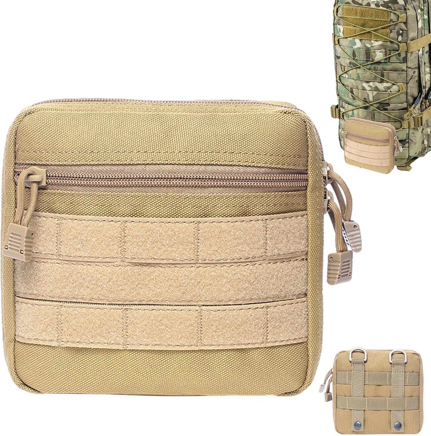 Tool Storage Bag, Outdoor Camping Tool Bag - Emergency Close-Top Tool Bag | Reflective Two-way Zipper Design Storage, Hiking, Outdoor Activity Pouch for Men and Women - Image 2
