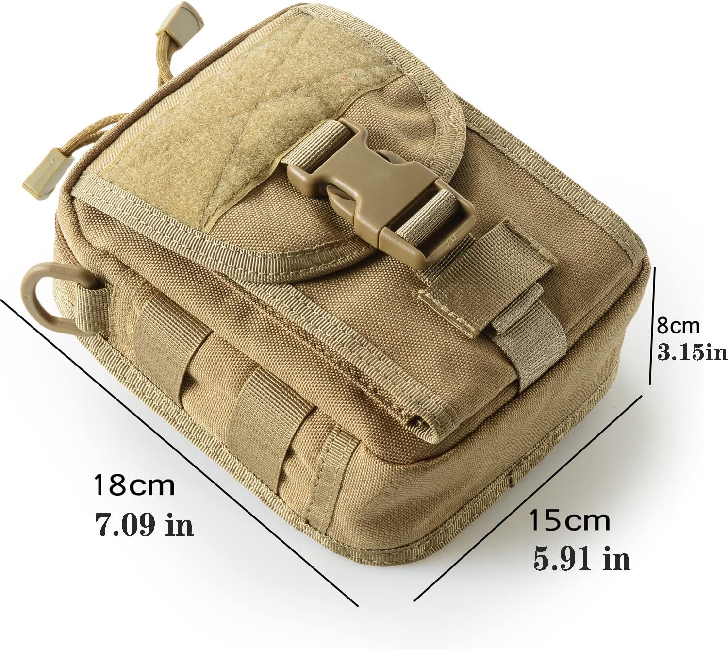 Lef Right Tactical Shoulder Bag, Shoulder Bag, Soft Shoulder Bag edc 1000D Nylon Belt Tools and Tools for Outdoor Activities, Hiking, Camping, Cycling, Fishing - Image 2