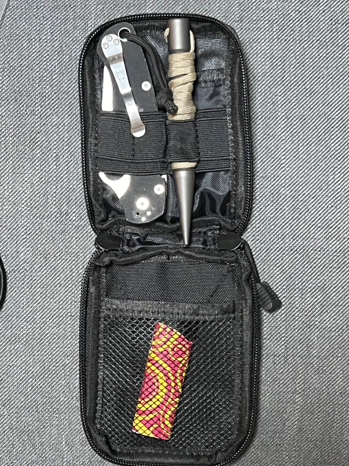 Tactical Medical Molle Pouch, Military Zippered First Aid Pouch Waterproof with carabiners for Outdoor Medical Emergency - Image 3