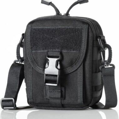 Lef Right Tactical Shoulder Bag, Shoulder Bag, Soft Shoulder Bag edc 1000D Nylon Belt Tools and Tools for Outdoor Activities, Hiking, Camping, Cycling, Fishing