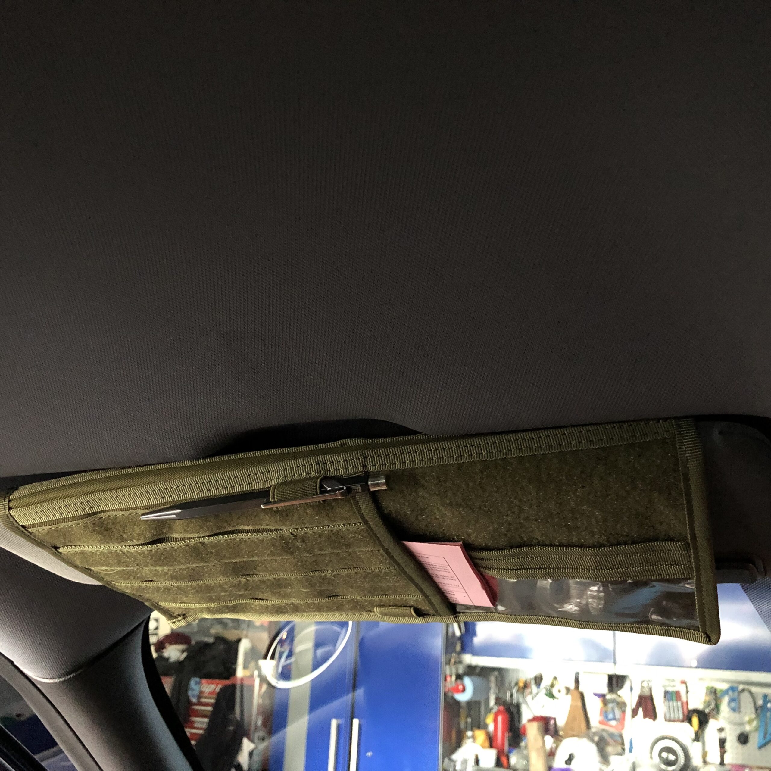 Truck Visor Panel Organizer for Pickup F150, Large Molle Visor Panel Vehicle Tactical Sun Visor Holder Car Sunshade Storage Pouch - Image 2