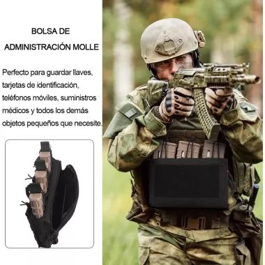 with Zipper, Triple Open-Top Pistol & Rifle Magazine Pouch, Acetate Fabric, Tactical Ammo Bag for Storage & Quick Access