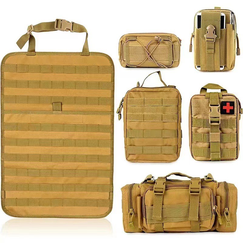 Tactical Seat Back Organizer, Molle Seat Back Organizer Panel With 5 Detachable Multi-Purpose Molle Pouch Fit For Car Trucks Ford Jeep, Black - Image 3