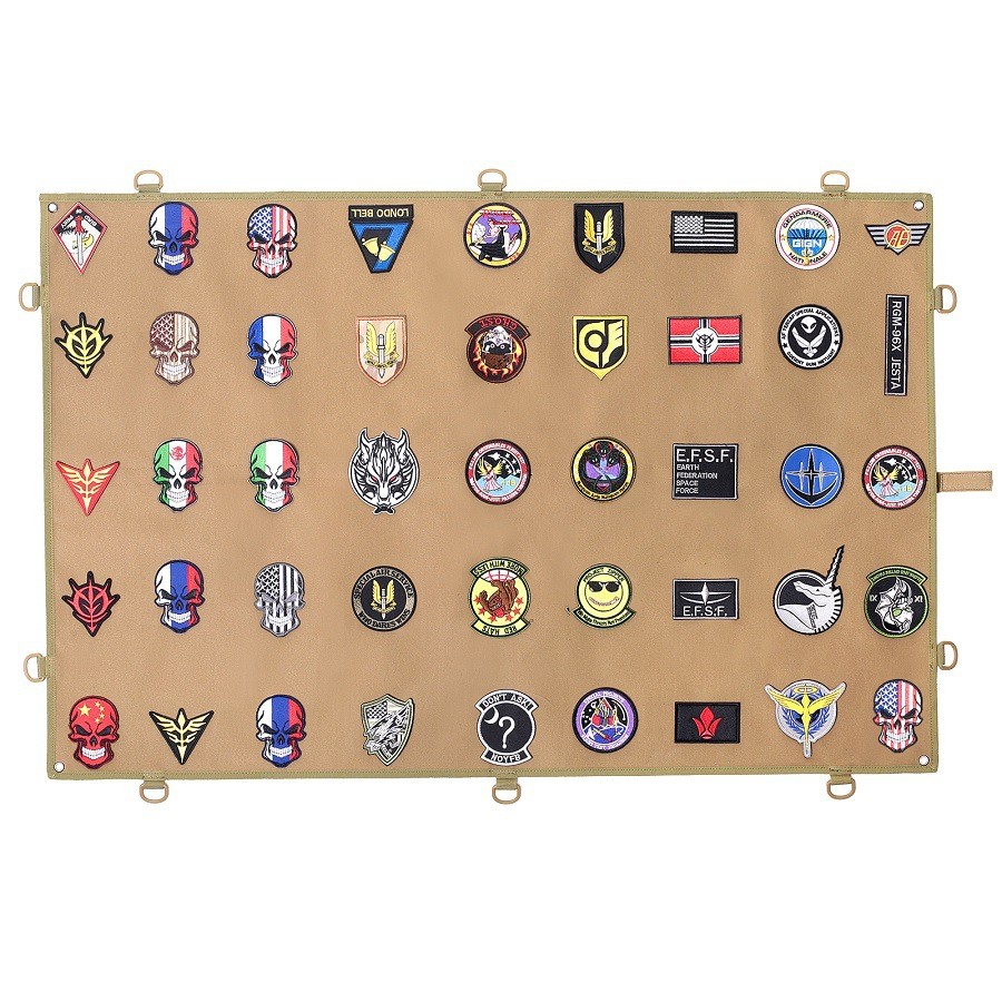 Tactical Patch Display Panel Holder Panel for Military Army Spiritual Hook and Loop Emblems 71.12 cm x 109.22 cm (Black - 71.12 cm x 109.22 cm) - Image 5