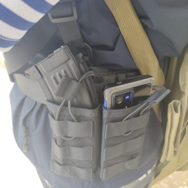 Tactical Magazine Pouch, M4 M16 AR-15 Type Molle Mag Pouch, Double Airsoft Open-Top Mag Holder
