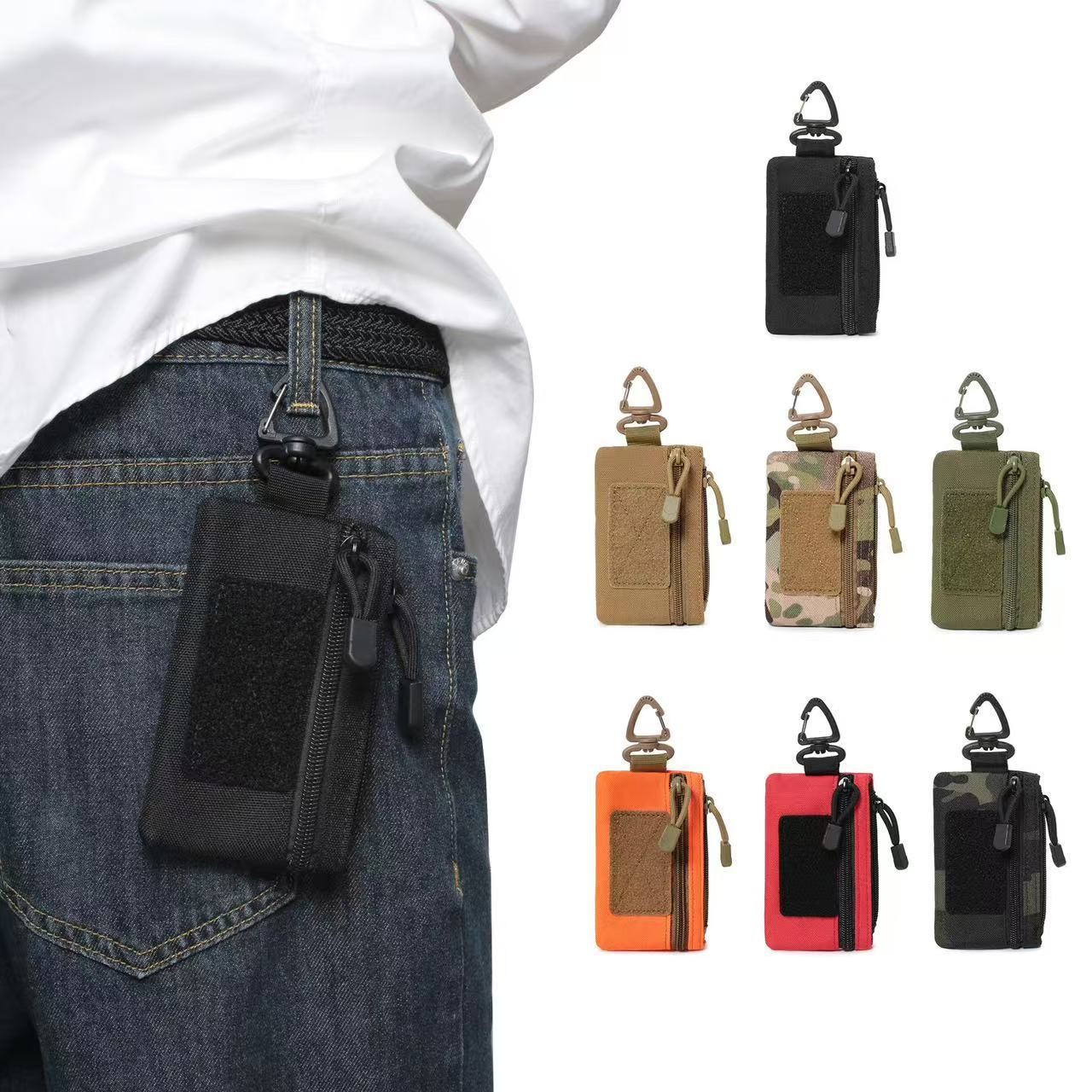 Tactical Molle Pouch Compact EDC Utility Gadget Belt Waist Bag Key Coin Pack - Image 2