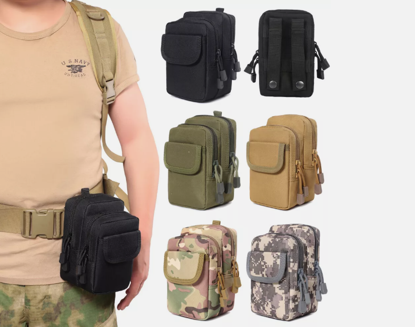 Tactical Molle Pouch EDC Multi-purpose Belt Waist Pack Bag Utility Phone Pocket