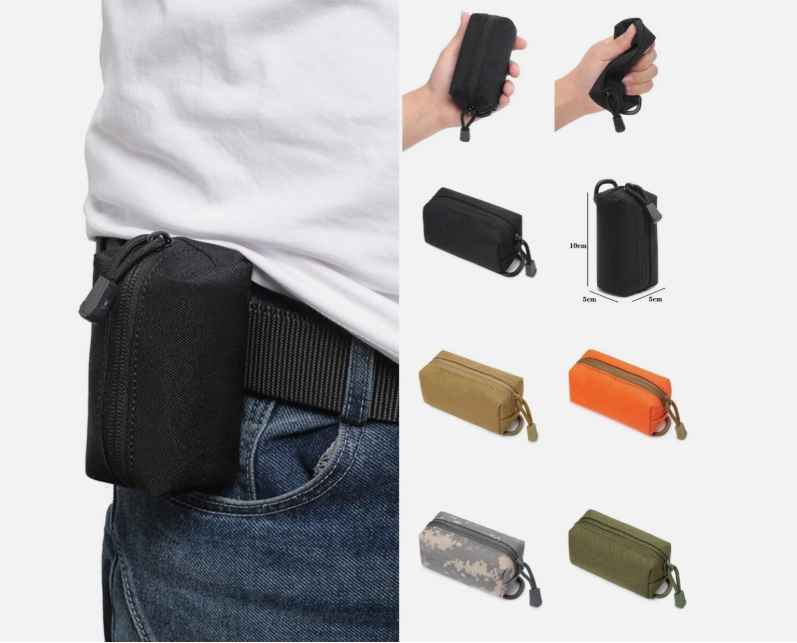 Multifunctional Mini Key Bag Coin Purse Small Wallet Molle Waist Bag Belt Pouch Purse
