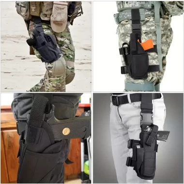 Drop Leg Holster, Right Handed Tactical Thigh Pistol Gun Holster Leg Harnes