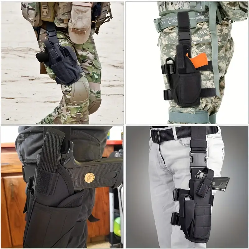 Drop Leg Holster, Right Handed Tactical Thigh Pistol Gun Holster Leg Harnes