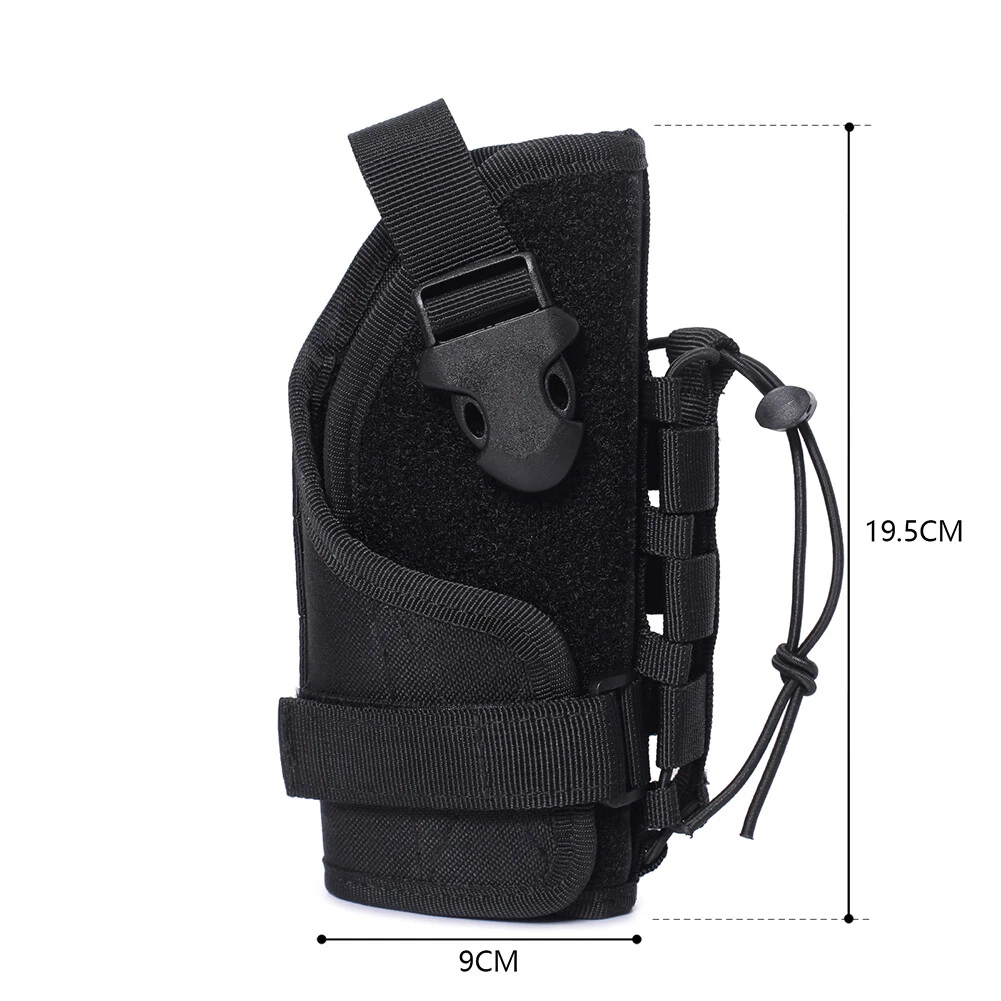 Tactical Adjustable Righthand Gun Holster Pouch Waist Bag Pistol Carry Bag Black - Image 2
