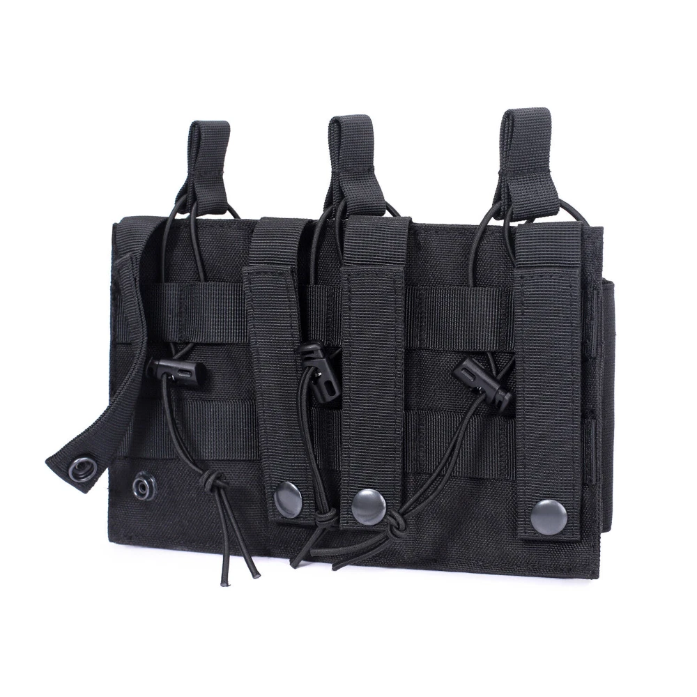 For Tactical Vest Molle Triple/Double Mag Pouch Carrier Open Top Magazine Bag - Image 4