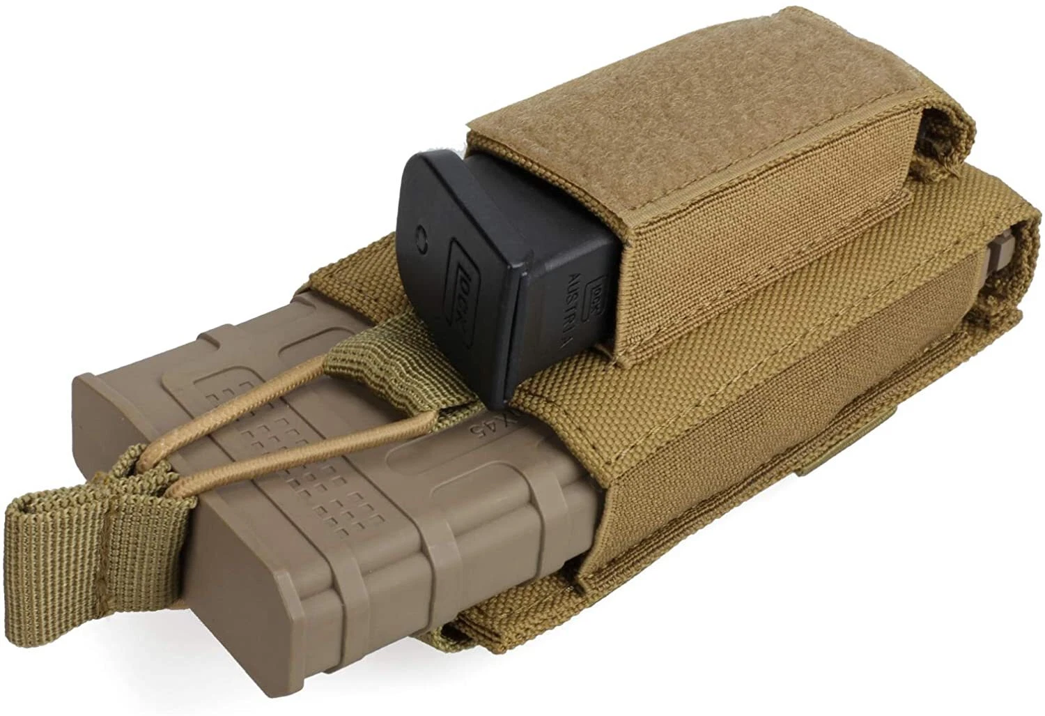 Tactical Molle Open-Top Single Mag Magazine Pouch Mag Bag Elastic Pouch Holder - Image 3