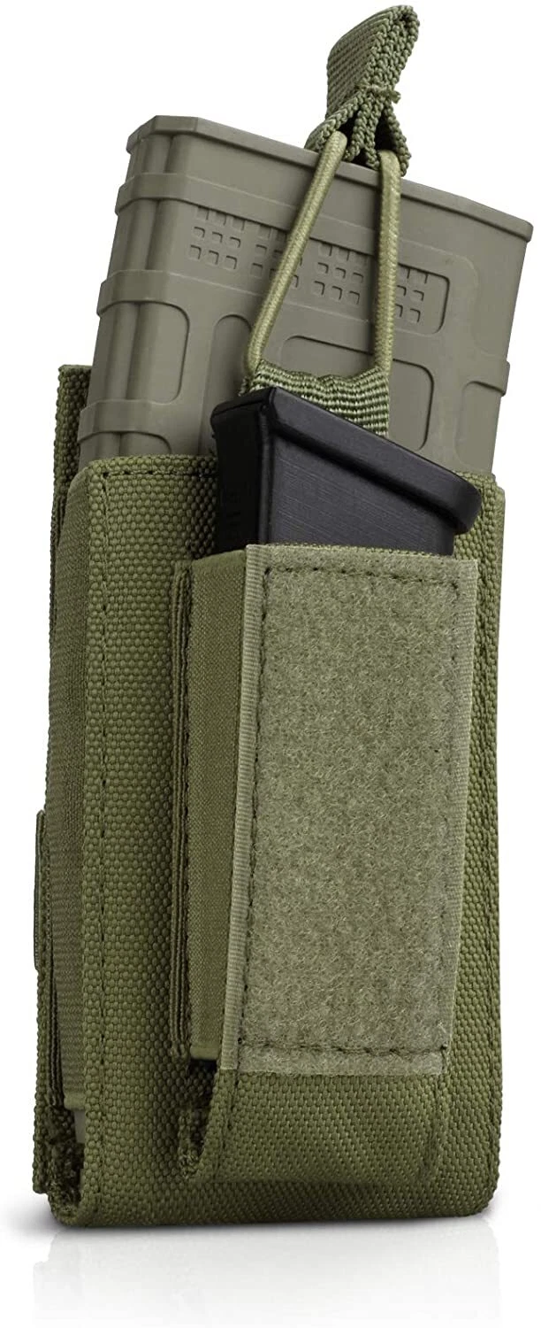 Tactical Molle Open-Top Single Mag Magazine Pouch Mag Bag Elastic Pouch Holder - Image 4