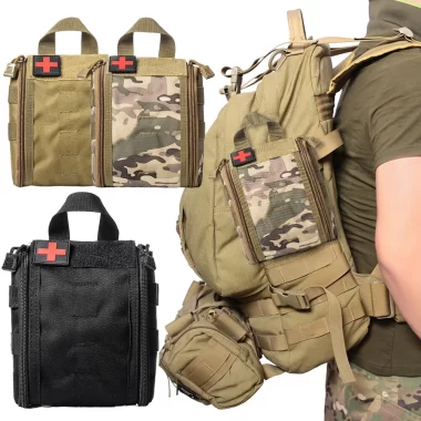 Tactical Molle EDC Medical Bag Medicine Bag for Car Home Office Travel Camping Sports Outdoor