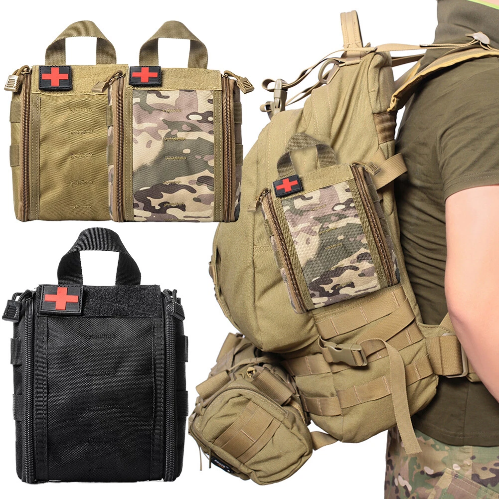 Tactical Molle EDC Medical Bag Medicine Bag for Car Home Office Travel Camping Sports Outdoor