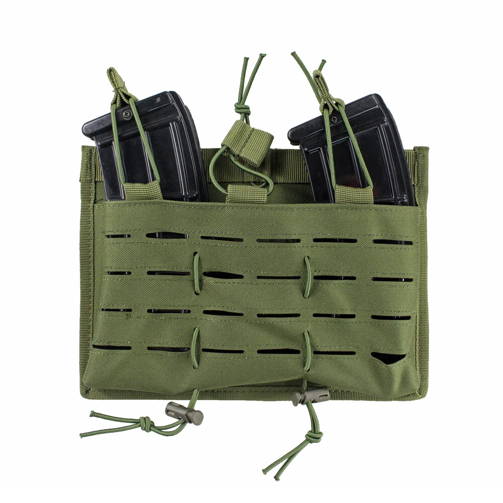 Tactical Molle 5.56/7.62MM Magazine Pouch Open Top Rifle Mag Bag Laser Cut Triple Mag Pouch for Hunting - Image 2