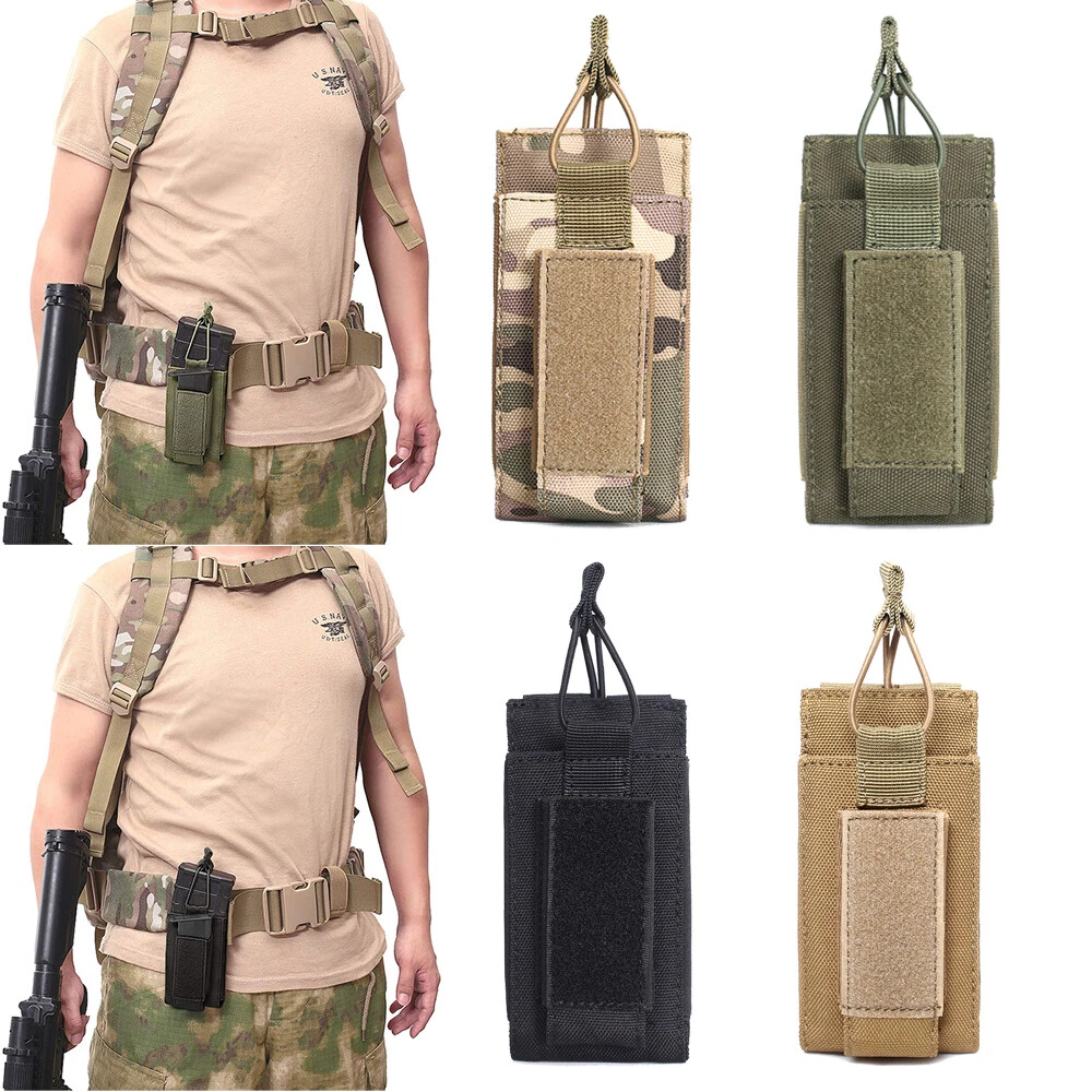 Tactical Molle Open-Top Single Mag Magazine Pouch Mag Bag Elastic Pouch Holder