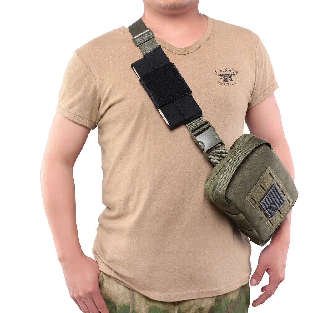 Cell Phone Waist Belt Holster Backpack Shoulder Strap Pocket for Hikers Students - Image 2
