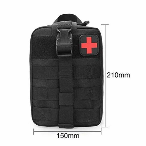 Tactical First Aid Bag, Outdoor First Aid Kit Medicine MOLLE Pouch Survival Utility Bag Emergency Responder Medic Bag Detachable Tactical MedicalBag for Hiking Camping Traveling - Image 3